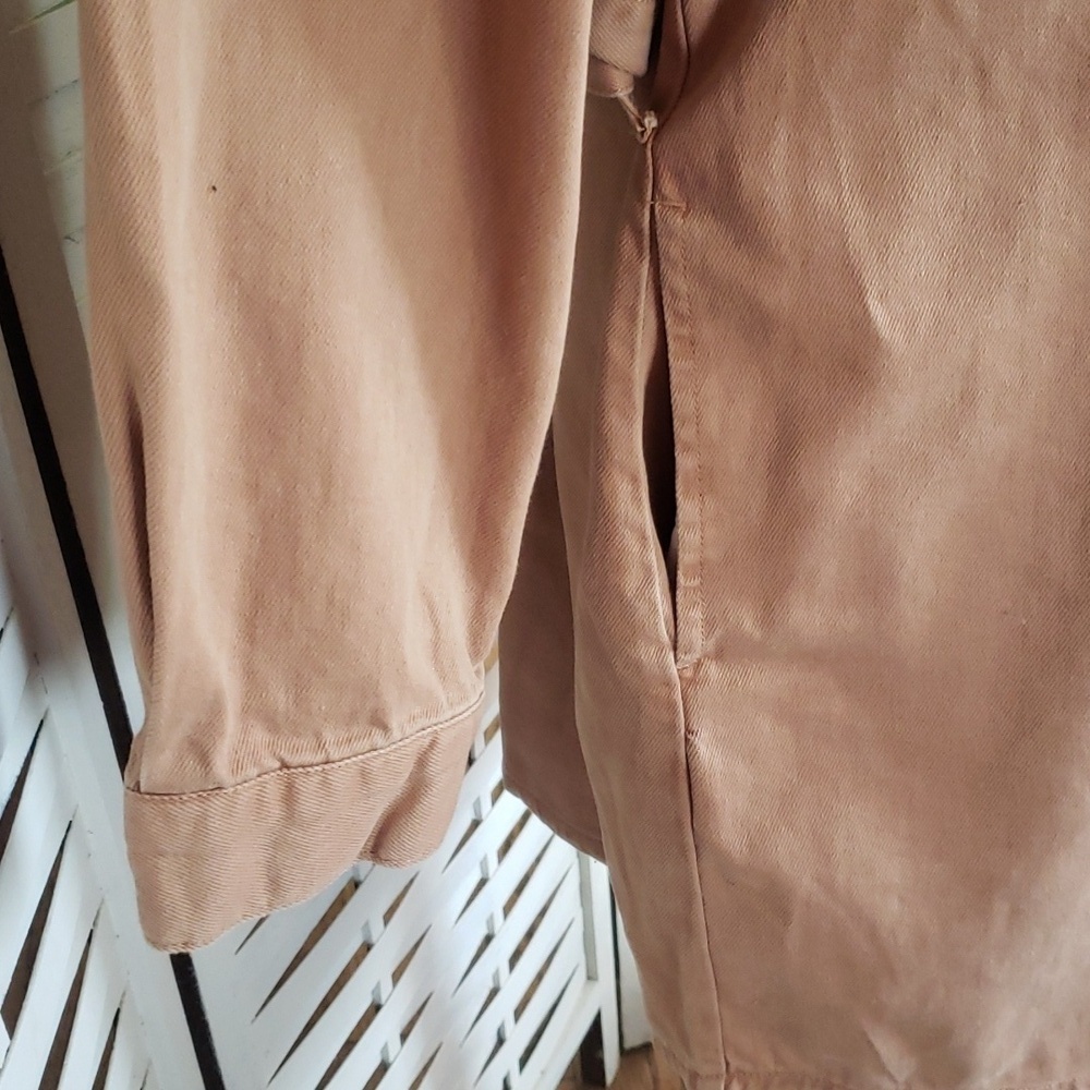 Habitual tan button down long sleeve shirt dress with belt size M - Picture 5 of 7